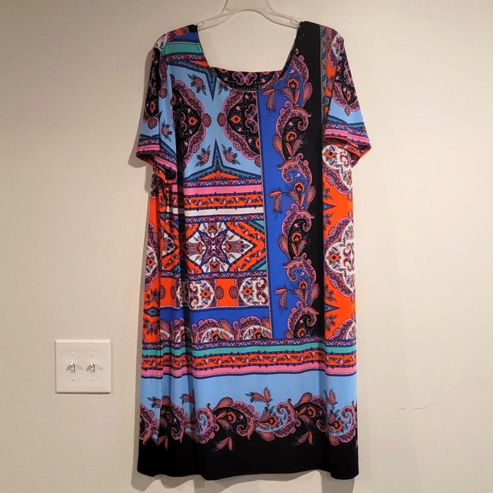 dressbarn Multicolor Paisley Dress